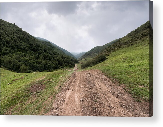Tranquility Acrylic Print featuring the photograph Dirt track through raggeds wilderness area #3 by Xuanyu Han