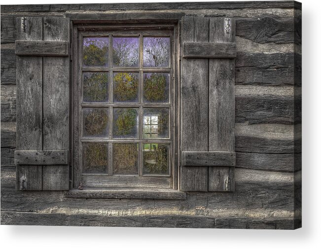 Alps Acrylic Print featuring the photograph Historical Window #4 by Peter Lakomy