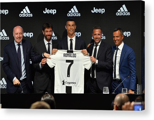 New Signing Acrylic Print featuring the photograph Juventus - Cristiano Ronaldo Day #3 by Valerio Pennicino - Juventus FC