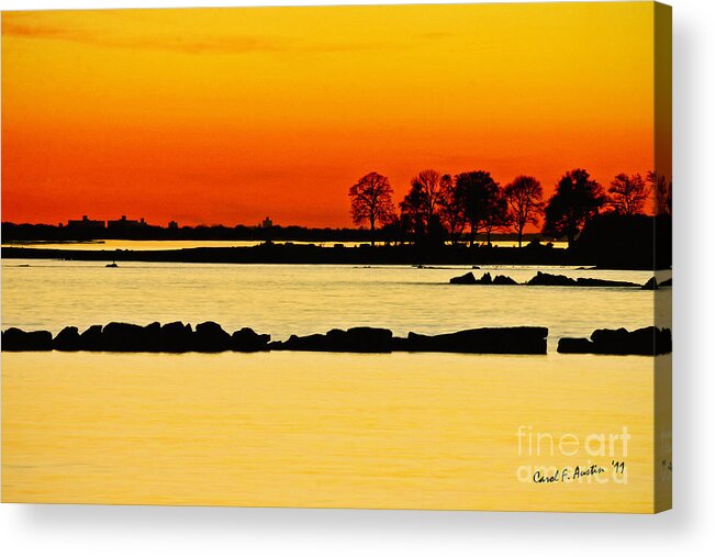 Sunset Acrylic Print featuring the photograph Ocean Beach Sunset Meditation Wall Art by Carol F Austin
