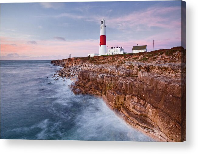 Wind Acrylic Print featuring the photograph Portland Bill Lighthouse On The Isle Of #3 by Julian Elliott Photography