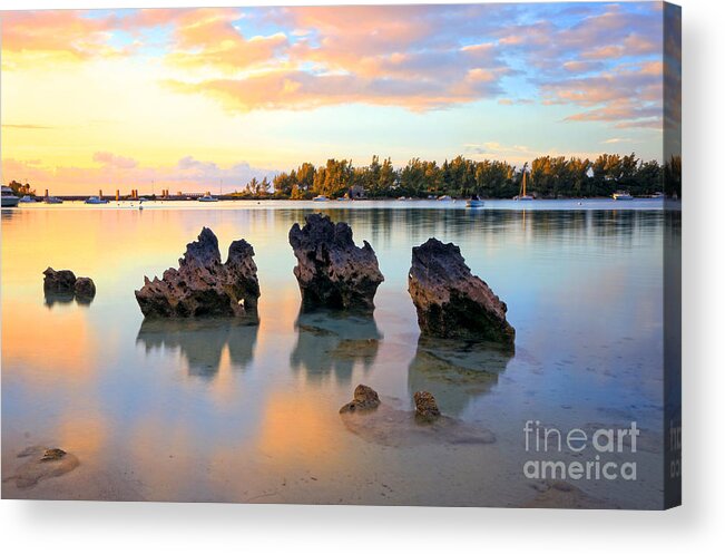 Bermuda Acrylic Print featuring the photograph Tranquil Beach #3 by Charline Xia