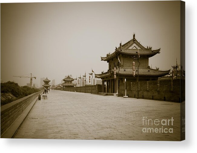 Xi'an Acrylic Print featuring the photograph Xi'An City Wall China #3 by Fototrav Print