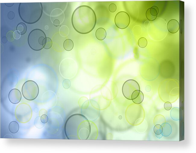 Abstract Acrylic Print featuring the photograph Circles of hope by Les Cunliffe