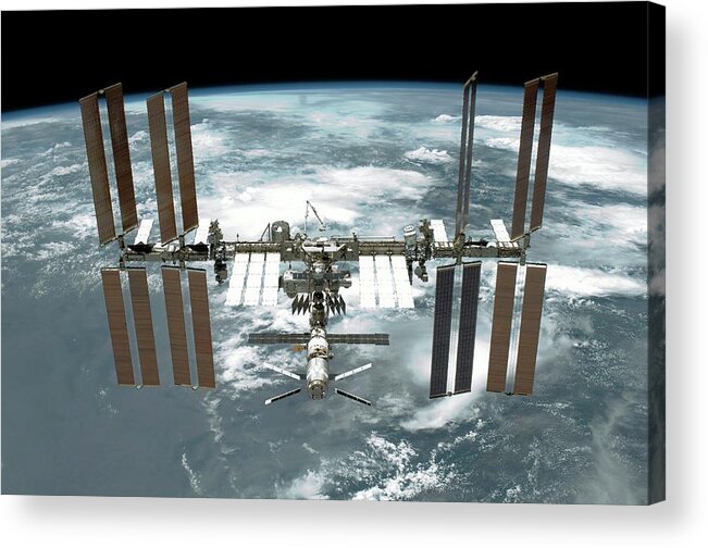 International Space Station Acrylic Print featuring the photograph International Space Station #37 by Nasa/science Photo Library