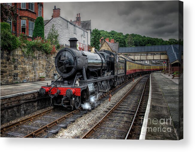 1938 Acrylic Print featuring the photograph 3802 at Llangollen Station by Adrian Evans