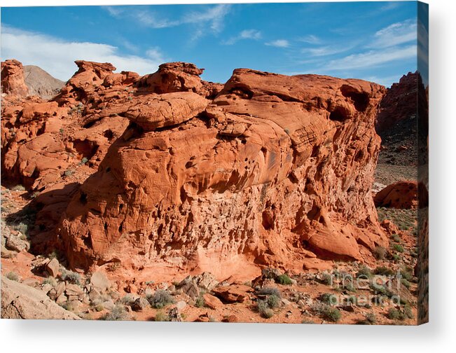 Nature Acrylic Print featuring the photograph Bowl Of Fire, Nevada #4 by Mark Newman