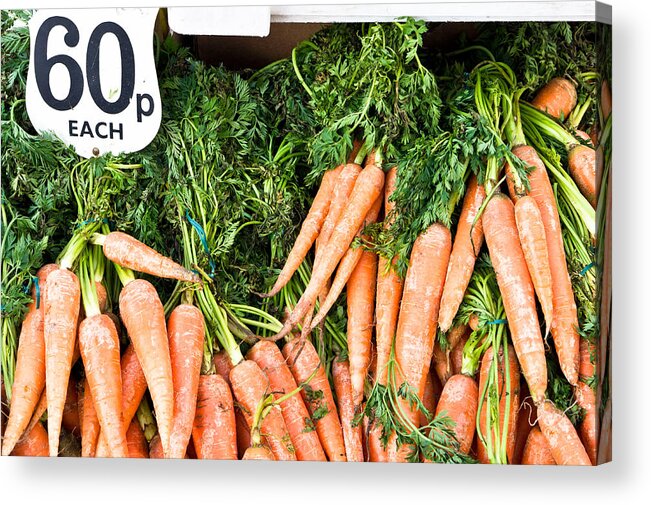 Agricultural Acrylic Print featuring the photograph Carrots #4 by Tom Gowanlock