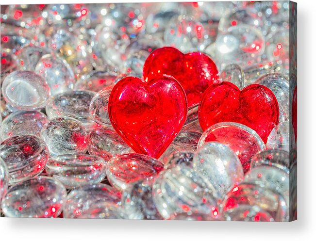 Amethyst Acrylic Print featuring the photograph Crystal Heart by Peter Lakomy