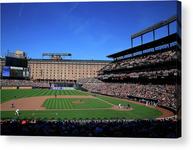 American League Baseball Acrylic Print featuring the photograph Toronto Blue Jays V Baltimore Orioles by Rob Carr