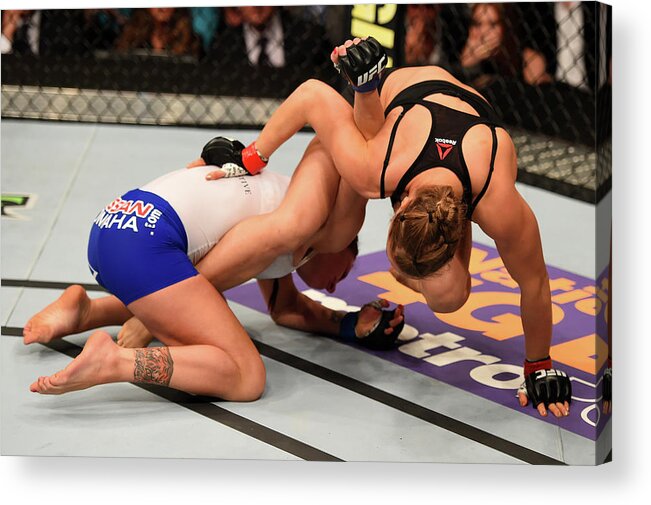 Event Acrylic Print featuring the photograph Ufc 184 Rousey V Zingano #4 by Josh Hedges/zuffa Llc