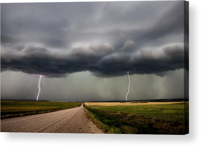 Storm Acrylic Print featuring the photograph Prairie Storm Clouds #46 by Mark Duffy