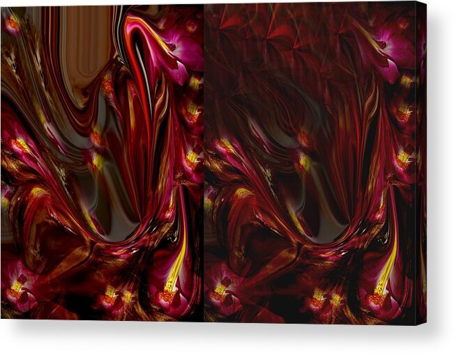 Abstract Digital Art Photographs Paintings Digital Art Digital Art Photographs Digital Art Digital Art Photographs Acrylic Print featuring the digital art Flowers #5 by HollyWood Creation By linda zanini