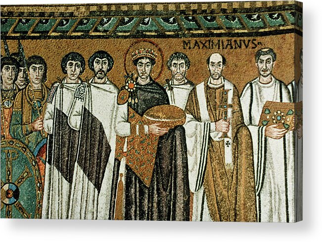 6th Century Acrylic Print featuring the painting Justinian I (483-565) #5 by Granger