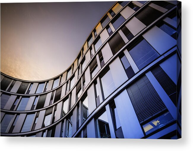 Working Acrylic Print featuring the photograph Modern Office Architecture #5 by Mf-guddyx