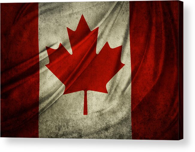 Flags Acrylic Print featuring the photograph Canadian flag #6 by Les Cunliffe
