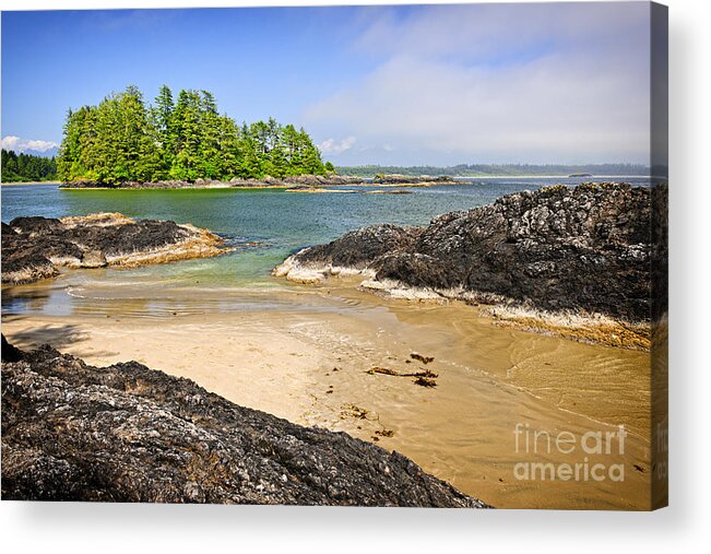 Pacific Acrylic Print featuring the photograph Coast of Pacific ocean on Vancouver Island 2 by Elena Elisseeva
