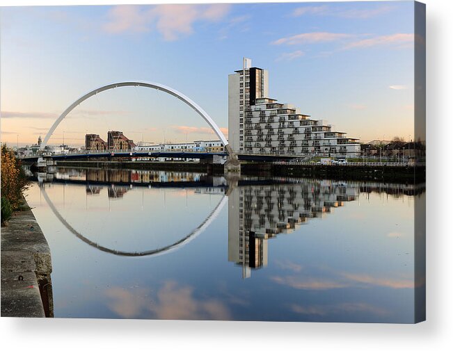 Clyde Arc Glasgow Acrylic Print featuring the photograph Glasgow Clyde Arc #6 by Grant Glendinning