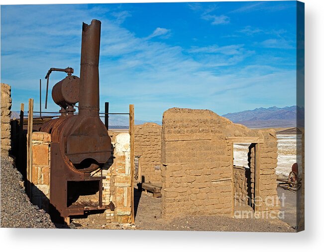 Amagosa Range Acrylic Print featuring the photograph Harmony Borax Works Death Valley National Park #6 by Fred Stearns