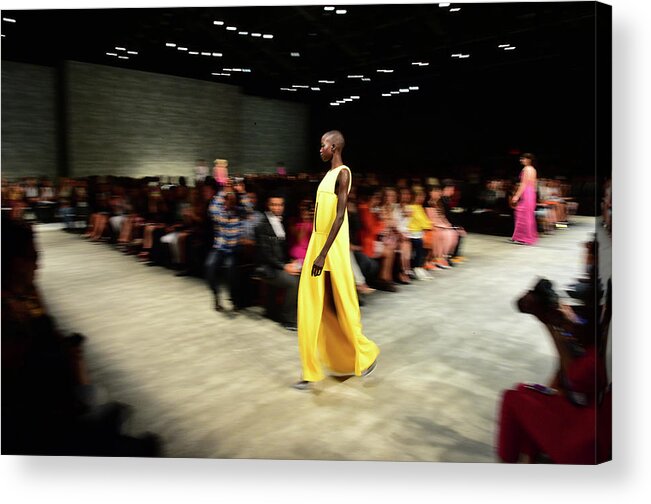 New York Fashion Week Acrylic Print featuring the photograph Mercedes-benz Fashion Week Spring 2015 #6 by Andrew H. Walker
