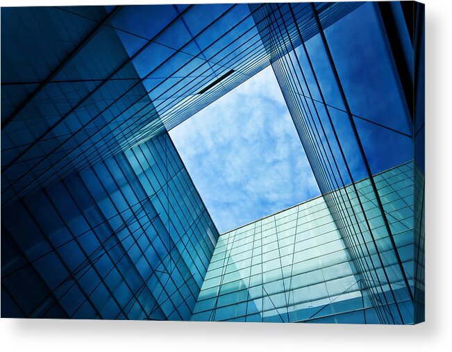 Downtown District Acrylic Print featuring the photograph Modern Glass Architecture #6 by Nikada