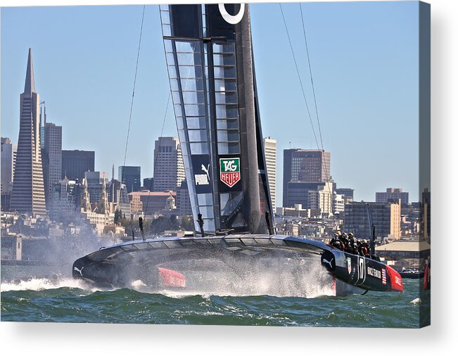 Oracle Acrylic Print featuring the photograph Oracle America's Cup Winner #6 by Steven Lapkin