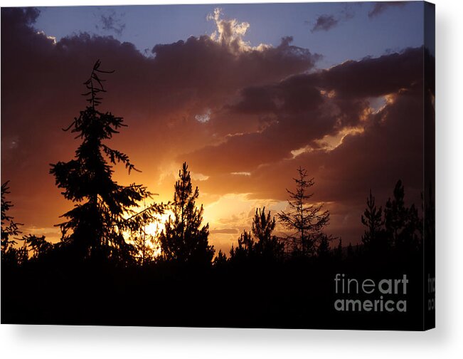 Sunset Acrylic Print featuring the photograph 645A Sunset by Cindy Murphy - NightVisions 