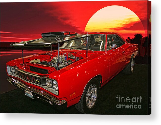 Cars Acrylic Print featuring the photograph 69 Dodge Super Bee by Randy Harris