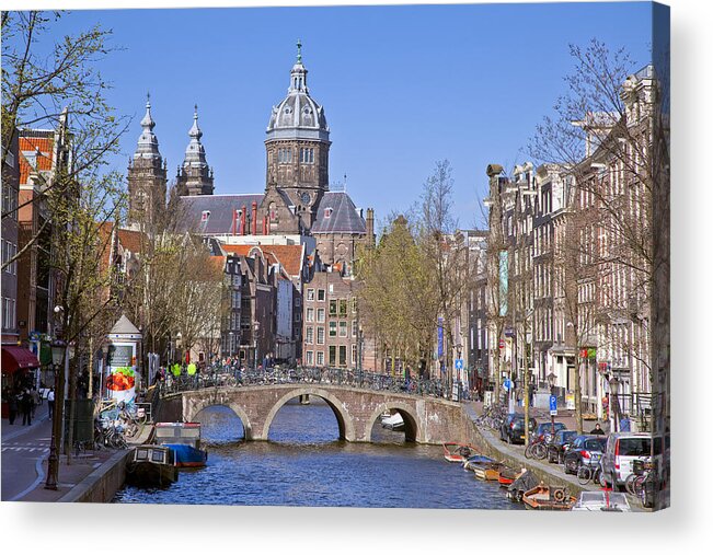 Adrianus Bleijs Acrylic Print featuring the photograph Amsterdam #7 by Maria Heyens