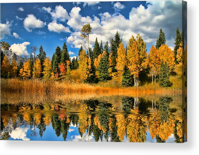 Landscape Acrylic Print featuring the photograph Fall Refelctions #7 by Mark Smith