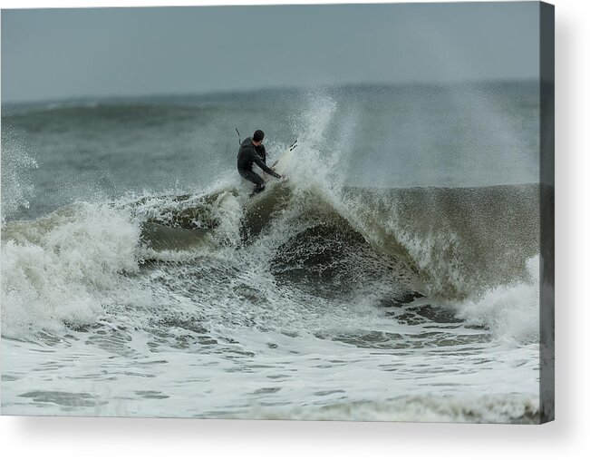 Surfing Framed Prints Photographs Acrylic Print featuring the photograph Gulf Coast Surfing #7 by David Faison