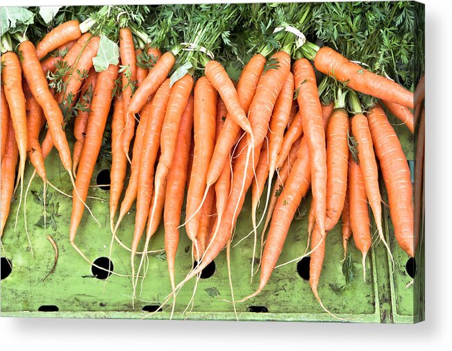 Bunch Acrylic Print featuring the photograph Carrots #8 by Tom Gowanlock