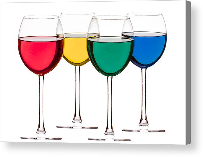 Alcohol Acrylic Print featuring the photograph Colorful Drinks by Peter Lakomy