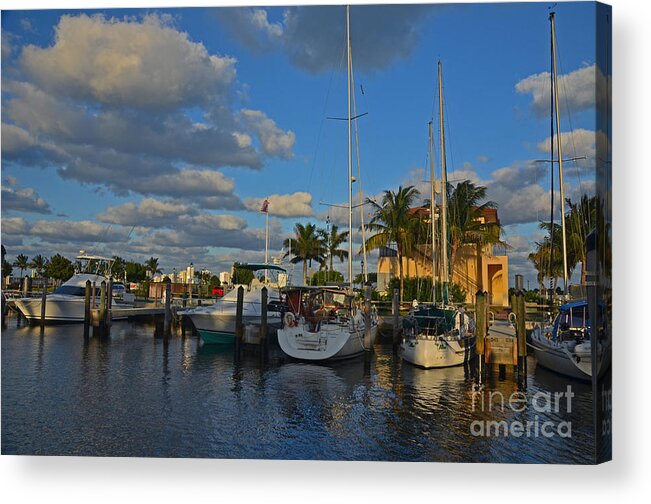  Acrylic Print featuring the photograph 8- Lake Park Marina by Joseph Keane