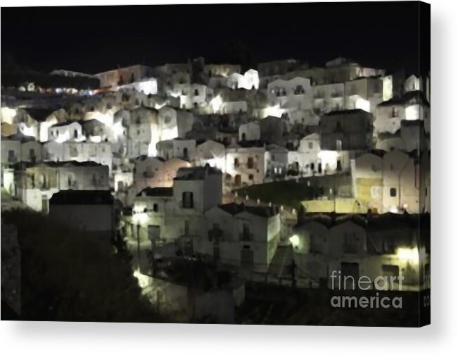 Night Acrylic Print featuring the photograph Monte S. Angelo by Matteo TOTARO
