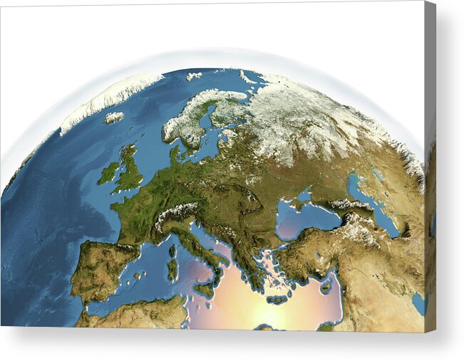 3 Dimensional Acrylic Print featuring the photograph Earth From Space #9 by Kateryna Kon/science Photo Library