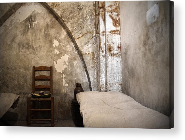 Guard Room Acrylic Print featuring the photograph A cell in La Conciergerie de Paris by RicardMN Photography