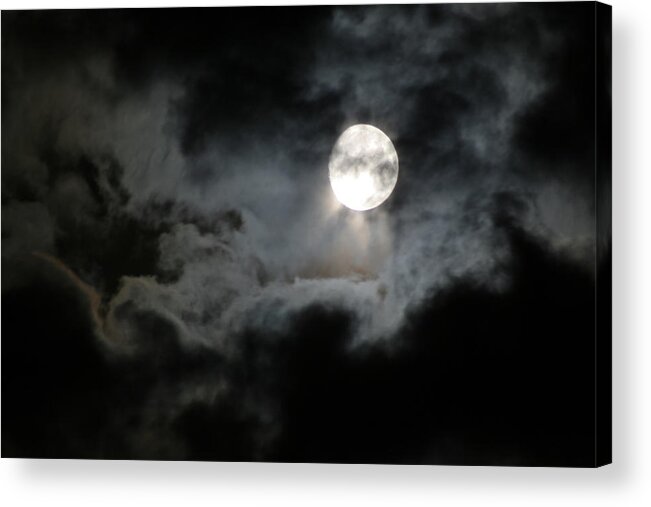 Ric B Acrylic Print featuring the photograph A Dark and Stormy Night by Ric Bascobert