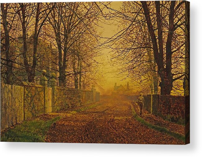 Grimshaw Acrylic Print featuring the painting A Golden Shower by Pam Neilands