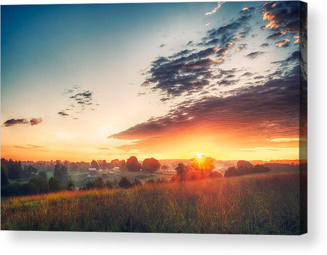 Sun Acrylic Print featuring the photograph A Goode Sunrise by Joshua Minso