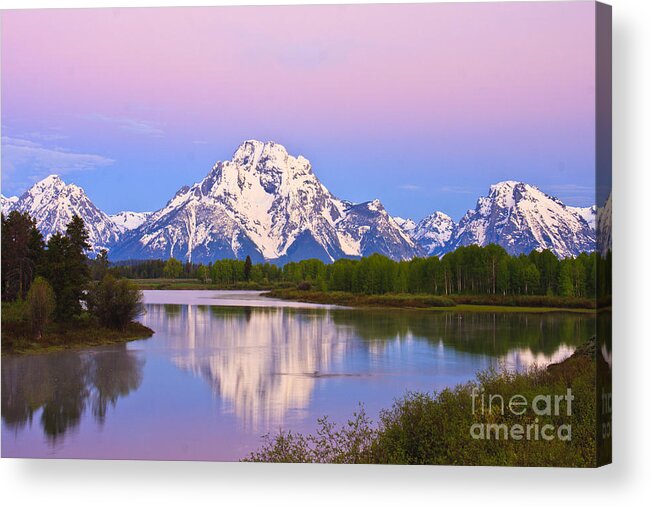 Oxbow Bend Acrylic Print featuring the photograph Purple Mountains Majesty by Jennifer Ludlum