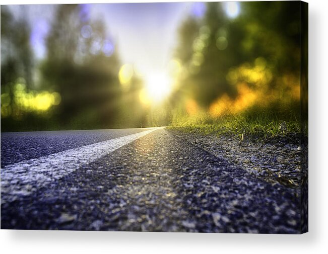 Strategy Acrylic Print featuring the photograph A new beginning into a sunny future by H_Barth