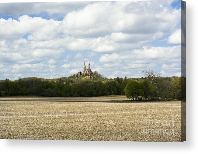 Holy Hill Acrylic Print featuring the photograph a path to Holy Hill by Dan Hefle