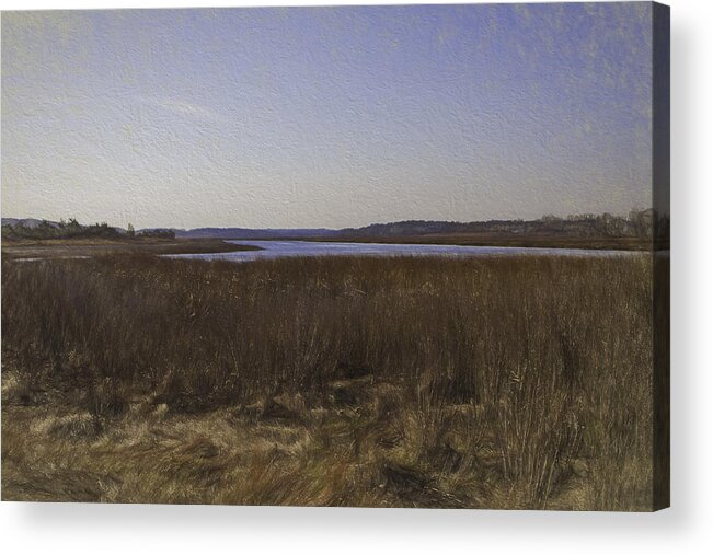 Rexhame Acrylic Print featuring the photograph A River Flows Through Rexhame by Kate Hannon