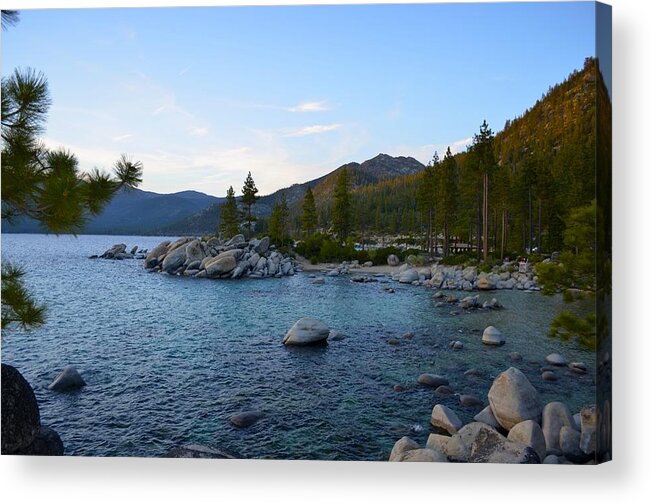  Sunsets Acrylic Print featuring the photograph Just before Sunset at Lake Tahoe by Alex King