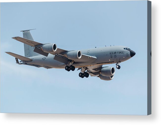 Nevada Acrylic Print featuring the photograph A U.s. Air Force Kc-135 Tanker Aircraft by Rob Edgcumbe