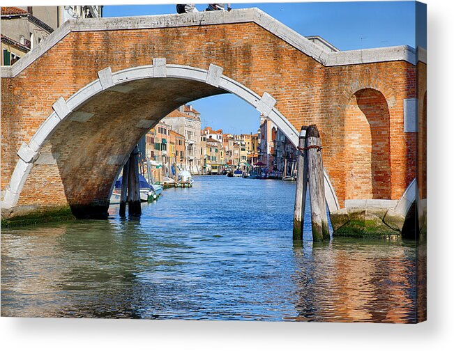 Bridge Acrylic Print featuring the photograph A View Under The Bridge by Uri Baruch