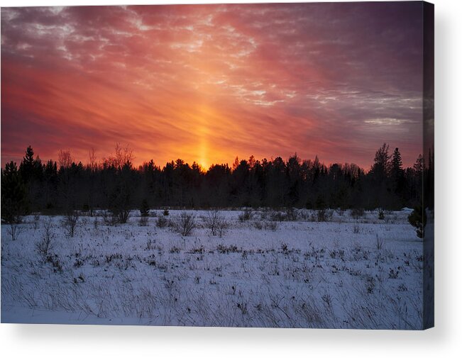Winter Sunset Acrylic Print featuring the photograph Morning Glory by Dan Hefle