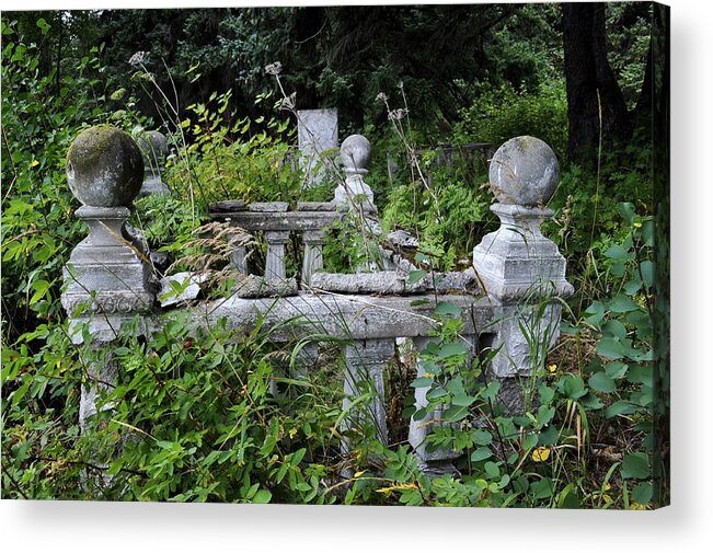 Abandoned Acrylic Print featuring the photograph Abandoned Cemetery 2 by Cathy Mahnke