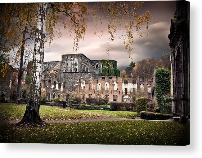 Abandoned Acrylic Print featuring the photograph abbey ruins Villers la ville Belgium by Dirk Ercken